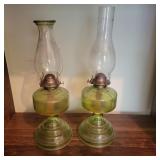 2 Matching Oil Lamps