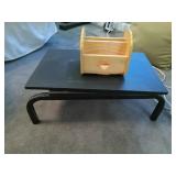 Wood and metal tv stand that revolves 21 x 8 x 12