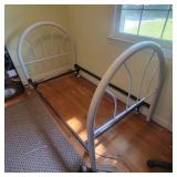 White Metal Twin Bed Frame