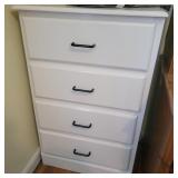 White 4 Drawer Chest with interchangeable H