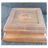 Wood hand carved box 11.5 x 5 x 10.5