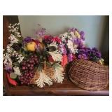 Baskets with Artificial flowe decor