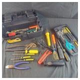 Small Stanley Toolbox with Contents, pliers