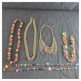 Group of Multicolored Fashion Necklaces