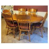Dining Table with 6 Chair and 1 leaf