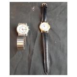 Ladies Eternity watch with leather strap and mens