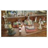 Vintage Lighthouse figurines. Trinket box has