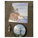 Lighthouse decor. Unframed art 16 x 20, wall