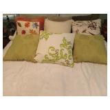 Misc throw pillows total of 9