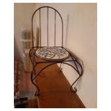 Small metal chair 7 x 15 x 9
