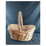 Woven wood basket 19 x 18.5 x 15