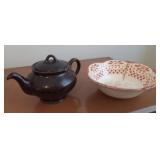 Vintage By Homer Laughlin, Virgina Rose bowl and