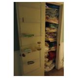 Linen closet with towels, sheets, quilts and much