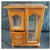 Wood jewelry box 9.5 x 12.5 x  4.5