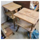 2 End Tables- need refinishing 16"Wx23.5"Tx13.5"D