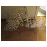 Misc metal space savers. Over the door hooks,