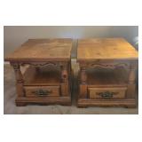 Pair of End Tables with a drawer