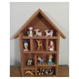 Display case 17 x 24 x 2 of Disney figurines and
