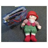 Vintage Holly Mine doll ans misc Christmas bags,