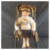 Wake Forest Cheerleader Porcelain Doll - No
