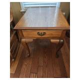 Mid Century Solid Oak End Table / Side Table