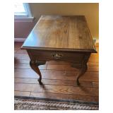 Mid Century Solid Oak End Table / Side Table