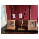 Vintage bulova desk set