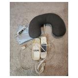 Neck pillow, land line phone, heating pad