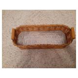 Woven basket 17 x 4 x 7. GIVE US THIS DAY OUR