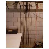 Shephard hooks 8 ft tall. 3 single hooks and 1