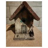 Handmade wooden bird house