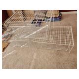 White metal organizer racks closet 3 sets