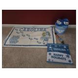 Nc tarheels mat, sign, tin, Hummingbird feeder,