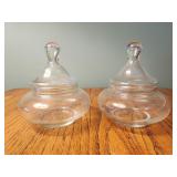 Clear Art Glass Apothecary Cotton Or