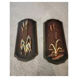 Cooper MCM metal vintage sculpted wall hangings