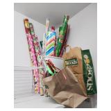 Assorted wrapping paper and gift bags