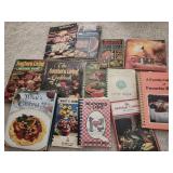 Assorted vintage cookbooks southern living