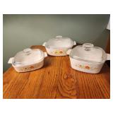 Corning Ware - Wildflower  set of 3 with