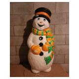 Blow mold plastic snowman 38" light up decoration