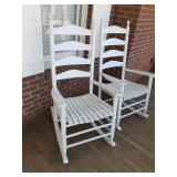 Set of 2 outdoor wood rocking chairs 31 x 36x 24