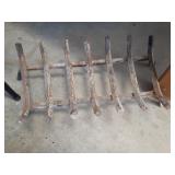 Metal fireplace wood rack