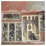 Box Lot Misc Drills Bits, screws, nails,
