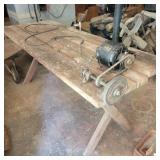 Work Table 70"Wx29.5"Tx27"D with Grinder (works)