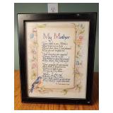 My Mother 9x11 framed
