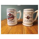 Strohs 1983 beer mug, schlitz 1982 beer mug