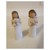 5" willow tree praying sisters ones hand is