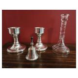 Candle stick holders and bell
