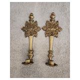 2 brass candleholders