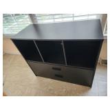 35x30x16 black storage unit tv stand