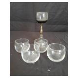 Glass candle holders